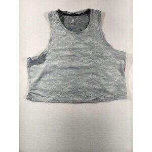 Spyder Active Women’s Size XL Gray Camo Running Cropped Tank Top